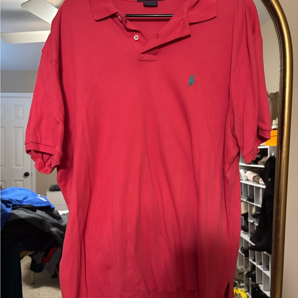 Ralph Lauren Men's Polo Shirt in Vibrant Pink